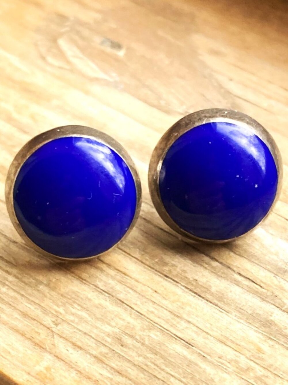 Lapis lazuli & sterling silver earrings